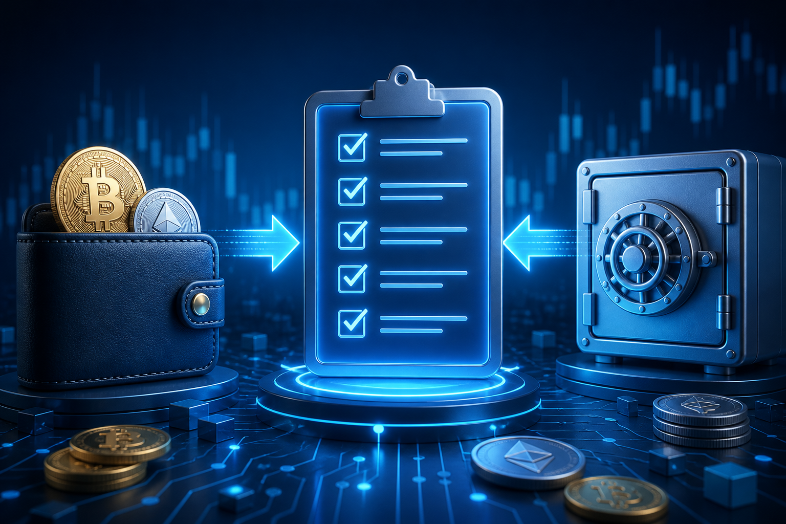 Ilustrasi Catatan deposit/withdraw: langkah yang dicek ulang sebelum transfer